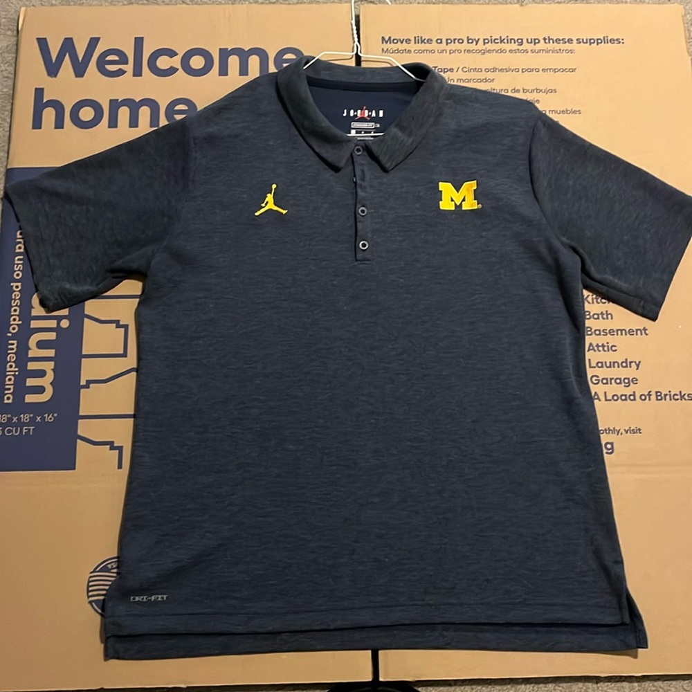 Air Jordan/Michigan Branded Dri-Fit Golf Polo